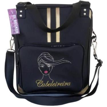 Imagem de Bolsa Feminina Preta Personalizada Cabeleireira - Di Becker Bolsas