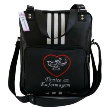 Imagem de Bolsa Colegial para Técnico em Enfermagem (preto) - Di Becker Bolsas