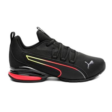 Imagem de PUMA Tênis de corrida masculino Axelion Nxt Fade, Preto/vermelho de alto risco, 7.5