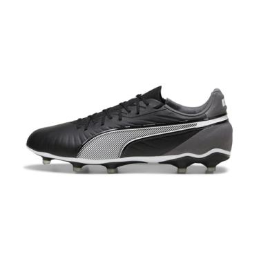 Imagem de PUMA Chuteira de futebol unissex King Match Fg/Ag, Puma Black Puma White Cool Dark Gray, 40.5 EU