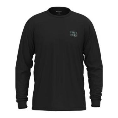 Imagem de Camiseta UV Freesurf Manga Longa Lycra Square Preta-Masculino