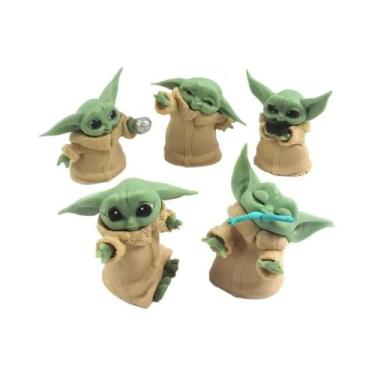 Imagem de Figuras De Ação Baby Yoda Grogu Mandalorian 5 Peças/conjunto 4-7cm Bri