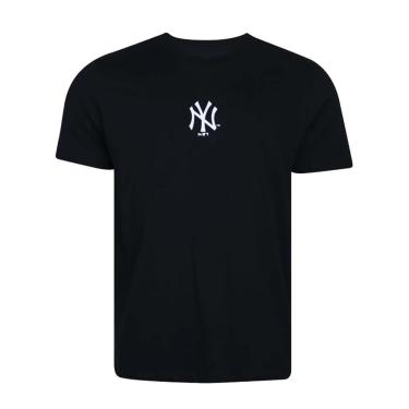 Imagem de Camiseta New Era Masculina New York Yankees Logo Frontal Preta-Masculino