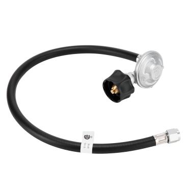 Imagem de Kit de mangueira e regulador de 25 polegadas para Weber Grill, peças de reposição de churrasqueira a gás Weber para Genesis 300, Summit 400 e 600, Spirit, série Weber prata/ouro, perfeita para