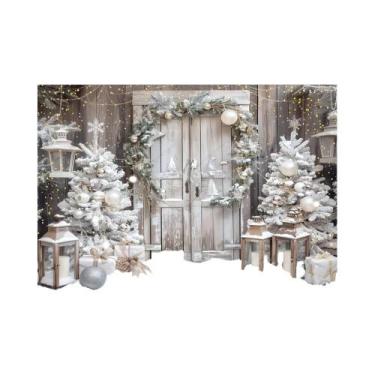 Imagem de Guirlanda Branca De Natal Para Lareira, Cenário De Festa De Fim De Ano