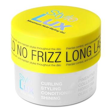 Imagem de Lux Collection Style Lux para tranças Twists Locs com óleo de rícino, queratina, biotina e azeite de oliva – Derivado naturalmente, fixação extrema, sem frizz, 300 ml, abacaxi