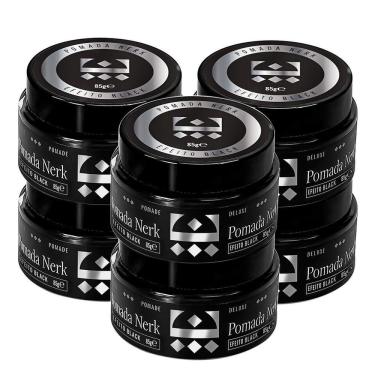 Imagem de Kit 6 Pomada Modeladora Nerk Efeito Black Embaixador 85G