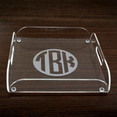 Imagem de Bandeja de acrílico personalizado - Nome ou logo acrílico premium - No