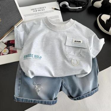 Imagem de Conjunto De Verão Para Bebês Meninos E Meninas 2 Peças Camiseta Casual