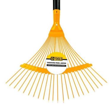 Imagem de Vassoura Aço Regulável 22 Dentes Para Jardim - Altura 2,5cm Largura 27,5cm Comprimento 37,5cm