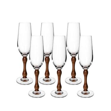 Imagem de Jogo De Taças Copa E Cia 6 Peças Wood Espumante 235 Ml