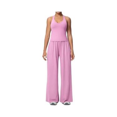 Imagem de Conjunto De Yoga Feminino Slim De Secagem Rápida, Colete Em Cor Sólida