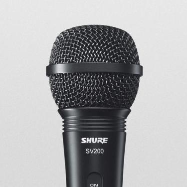 Imagem de Microfone Vocal De Mão Profissional Com Fio Shure Sv200
