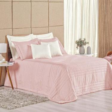 Imagem de Cobre Leito Eden King 3 Peças Hipercal 180 Fios 100% Poliéster - Rosé 
