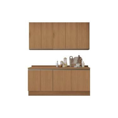 Imagem de Cozinha Modulada Kappesberg Maxxi 6 Peças (2aéreos+2balcões+2complementos) C6p37 Canela-kappesberg