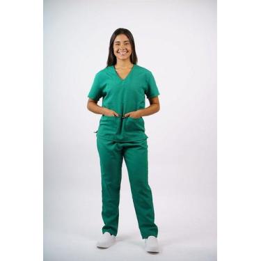Imagem de Pijama Feminino Oxford Verde Bandeira - - Toka Brasil, PP