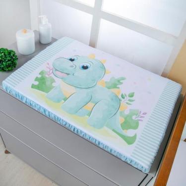 Imagem de Trocador Plastificado de Comoda para Bebe Menina 65cm x 45cm - Carinha