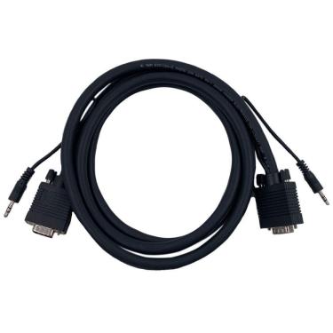 Imagem de Cabo VGA 15 Pinos HD (m) X 15 Pinos HD (m) 3.5mm Estéreo Áudio