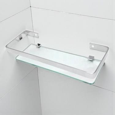 Imagem de Suporte Porta Shampoo Prateleira De Vidro