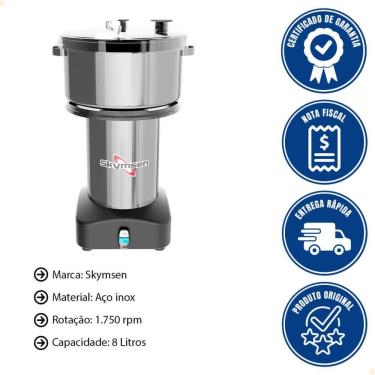 Imagem de Processador de Alimentos Cutter Skymsen em Inox 8 Litros 220V - CR-8L 619493