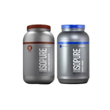 Imagem de Isopure Low Carb Chocolate 1.36kg + Zero Carb Baunilha 1.36kg (Combo) 