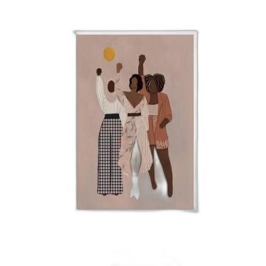 Imagem de Quadro No Racism 45X34Cm - Com Vidro Moldura Branca - Quadros On-Line