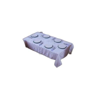 Imagem de Toalha Mesa Jacquard 8 Lugares 1,35x2,60 Branco - Bf Confeccoes