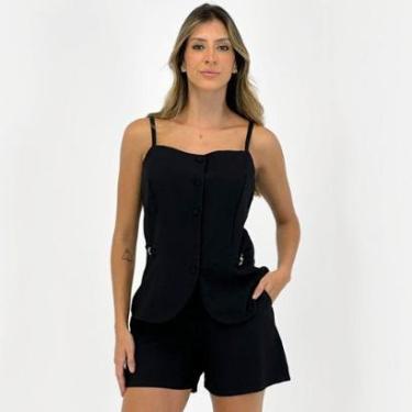 Imagem de Conjunto Secia Blusa Alça e Shorts em Tecido Feminino-Feminino