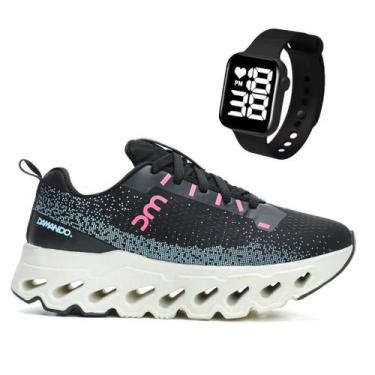 Imagem de Tênis Esportivo Feminino SprintMax Academia Corrida Caminhada Leve Con