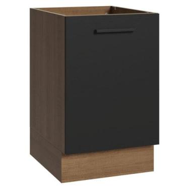 Imagem de Balcão De Cozinha 50cm 1 Porta (sem Tampo) Rp Agata Madesa Rustic/pret