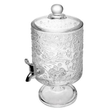 Imagem de Suqueira Bold com Pé e Tampa Redonda Daisy 4,5L Cristal - Wolff