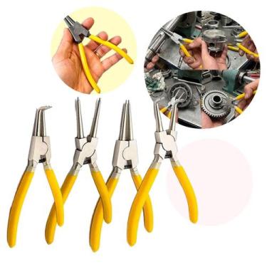 Imagem de Kit Alicate Para Anel De Segurança 7" Com 4 Pecas - Nilo-imports