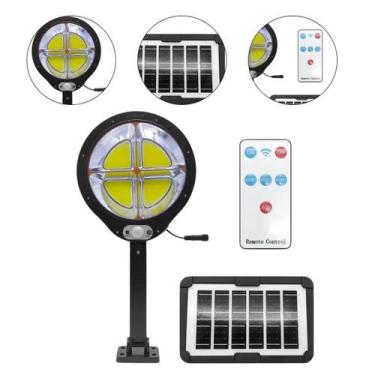 Imagem de Luminária Solar Redonda 200W com Controle Remoto - Nilo-imports