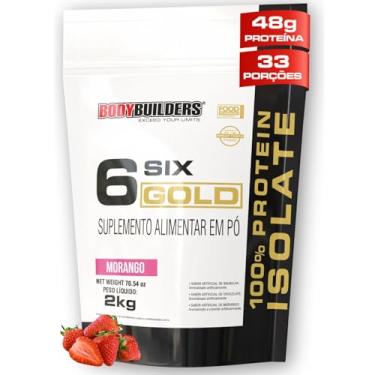 Imagem de Whey Protein Isolado Six Gold Morango 2kg - Bodybuilders