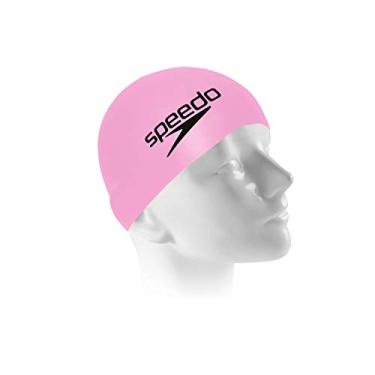 Imagem de Touca de Natação, Speedo, Big Swim Cap, Silicone Resistente com Encaixe Confortável,Tamanho Grande - Rosa