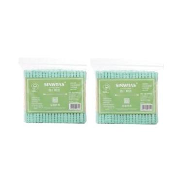 Imagem de Cotonetes De Bambu Para Bebês Com Hastes De Madeira Macias, Caixa Com 