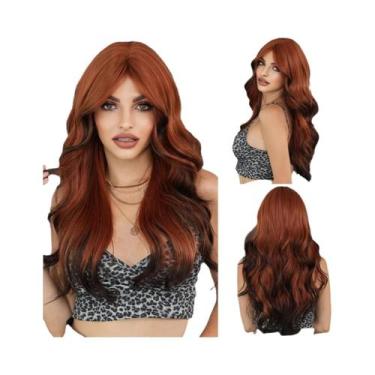 Imagem de Peruca Sintética Azul Com Ondas Corporais Para Mulheres, Comprimento M