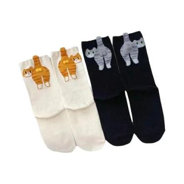 Imagem de Meias De Fleece Coral Divertidas Para Mulheres, Estilo Japonês, Meias 