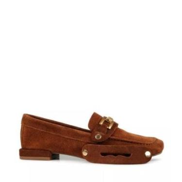 Imagem de Mocassim Orcade Rebecca Camurça Havana-Feminino