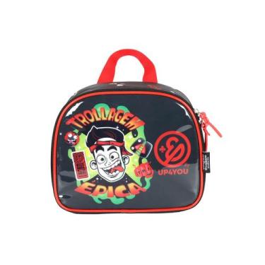 Imagem de Lancheira Enaldinho Térmica Youtuber Meninos Juvenil Escolar, Vermelho