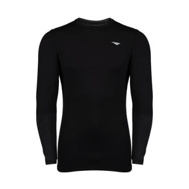 Imagem de Camiseta Penalty Skin Manga Longa 075, Preto, XG, Poliéster Dry Fit