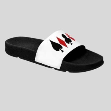 Imagem de Chinelo Slide Adulto e Infantil Desenho Kids Confortável Estampado Cartas-Masculino