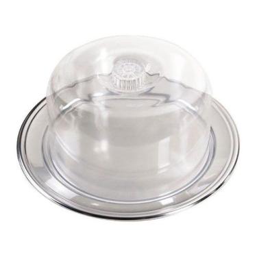 Imagem de Queijeira Inox com Tampa Poliestireno Crystal - Brinox Petúnia