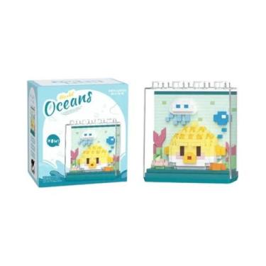 Imagem de Brinquedos Educativos De Blocos De Montar De Animais Marinhos Para Cri