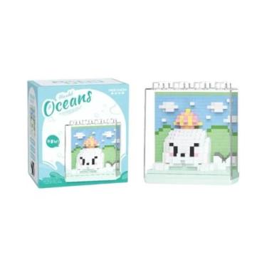 Imagem de Brinquedos Educativos De Blocos De Montar De Animais Marinhos Para Cri