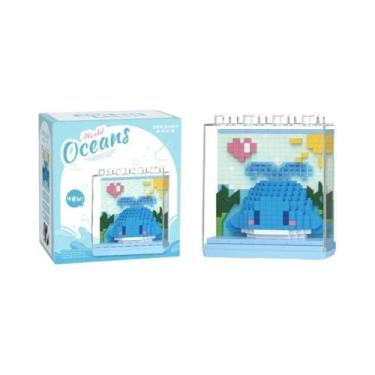 Imagem de Brinquedos Educativos De Blocos De Montar De Animais Marinhos Para Cri