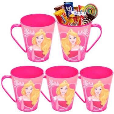 Imagem de 5 Canecas Bela Adormecida Festa infantil Sacolinha Surpresa - Plasútil