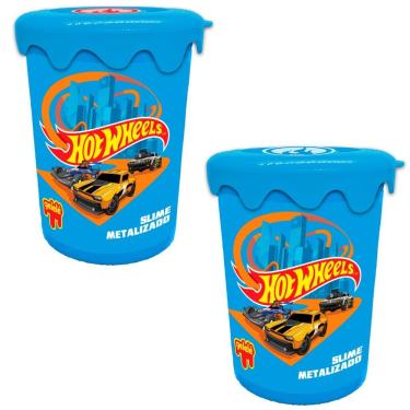 Imagem de 2x Slime Metalizado 180g - Hot Wheels - Doce Brinquedo
