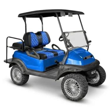 Imagem de Jaxpare Capas de assento de carrinho de golfe para carrinhos de golfe Club Car Precedent, DS e Yamaha Bancos dianteiros originais, tecido de malha de poliéster lavável respirável. Renove seu carrinho