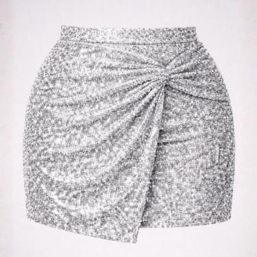 Imagem de Short Saia de Paete Brilhante Plus Size G1 ao G8 Cos Alto Luxo Elegant
